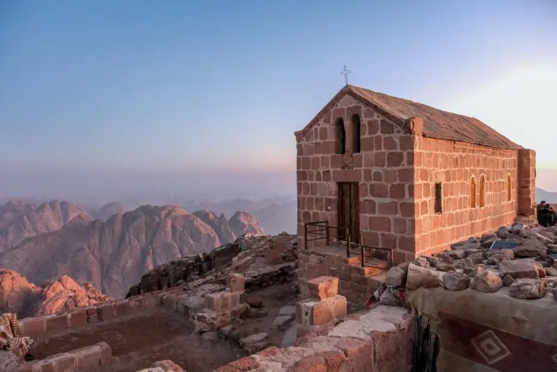Visitors exploring St. Catherine’s Monastery on a Dahab day tour